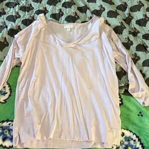 J. Jill Lavender Long Sleeve Top